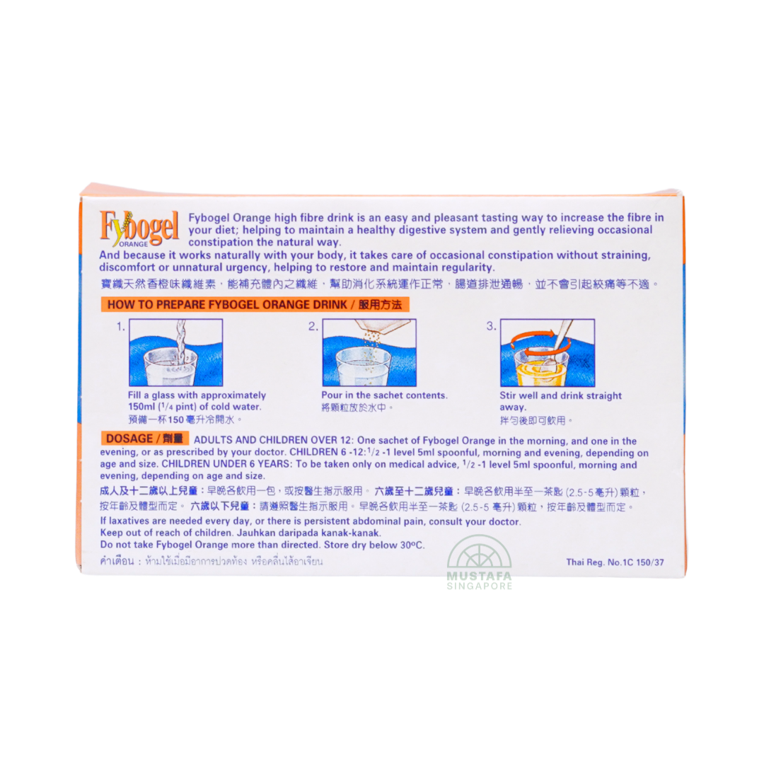 Fybogel Natural Fibre Drink Orange 30 Sachets