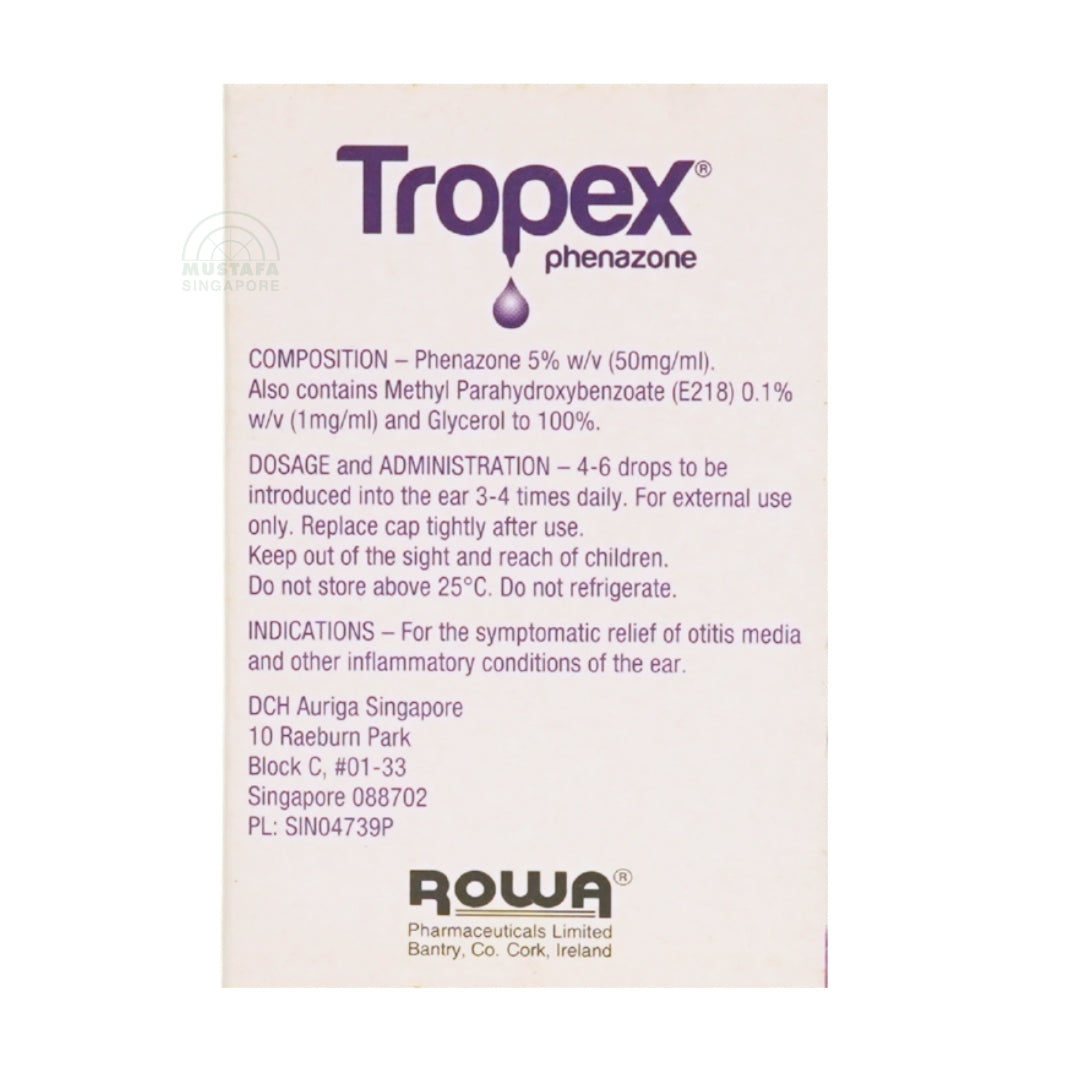 Tropex Phenazone Ear Drops 10ml