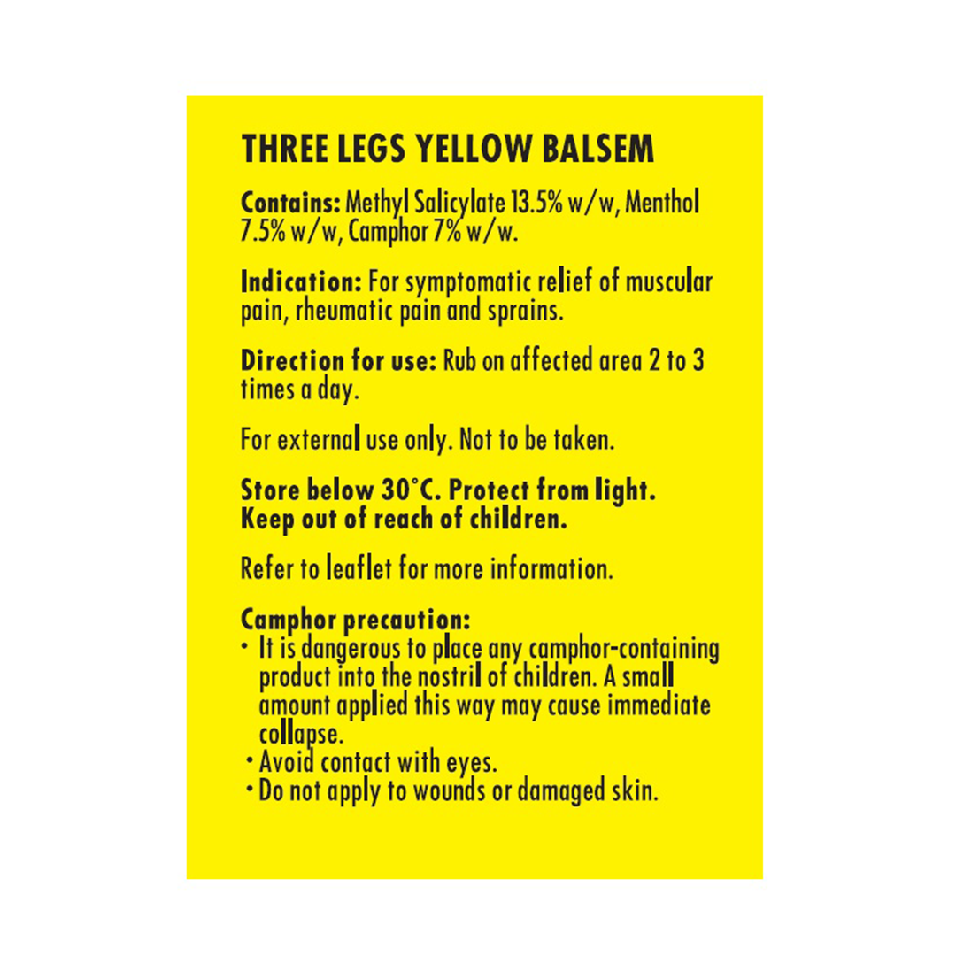 Three Legs Yellow Balsem 36g
