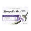 Strepsils Lozenges Max Triple Action (Blackcurrent) 16s