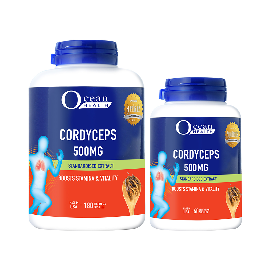 Ocean Health Cordyceps 500mg Capsules 180s + 60s