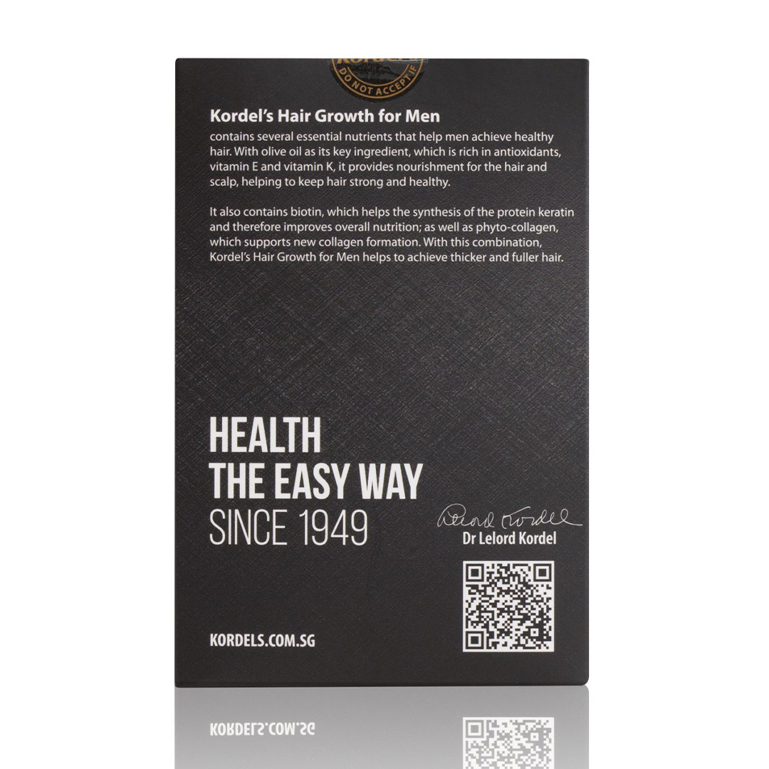 Kordel's Hair Growth For Men 60 vegetal softgels