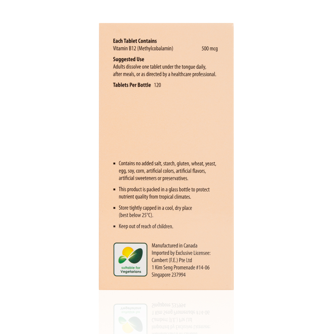 Kordel's Vitamin B12 Methylcobalamin 500mcg (120 Sublingual Tabs)