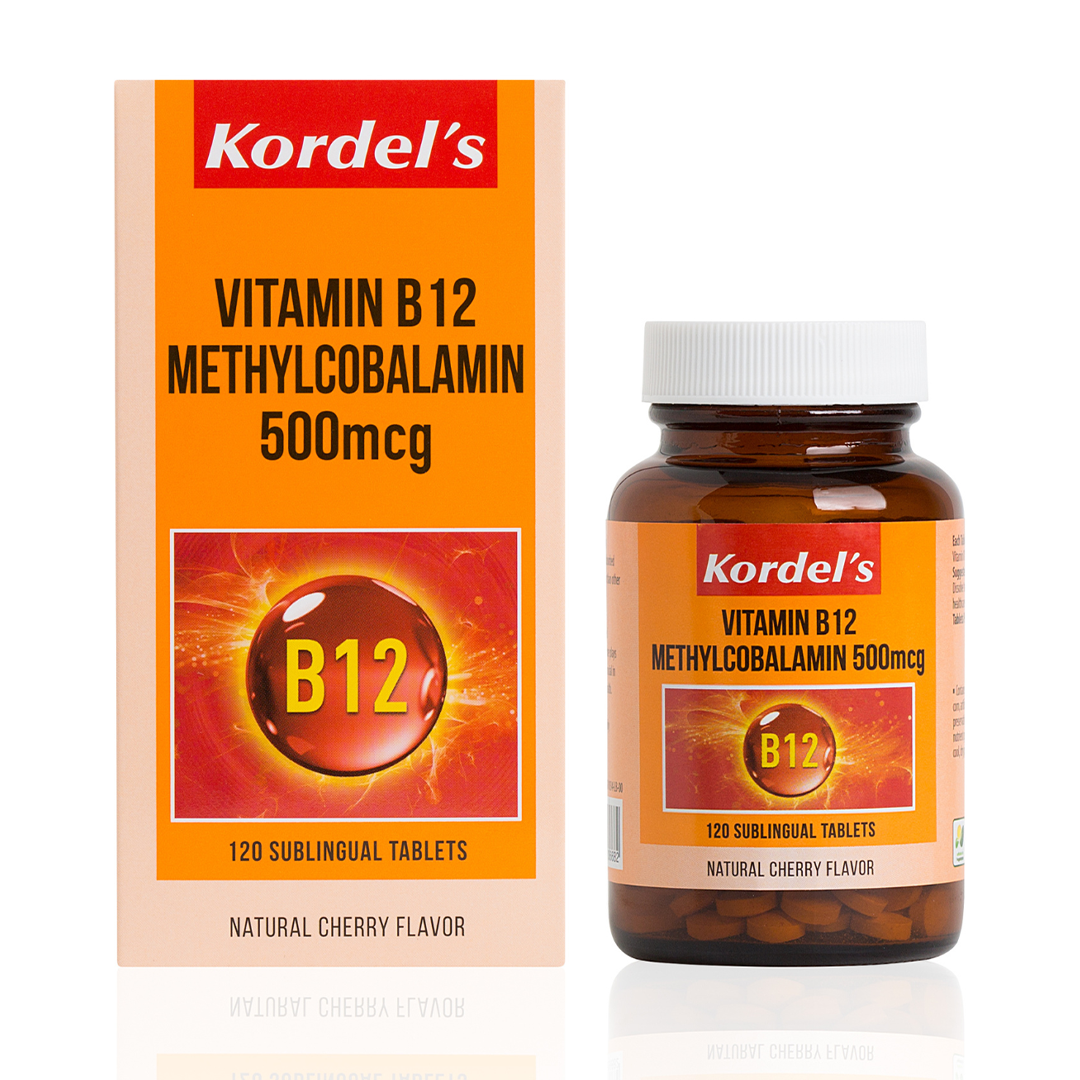 Kordel's Vitamin B12 Methylcobalamin 500mcg (120 Sublingual Tabs)