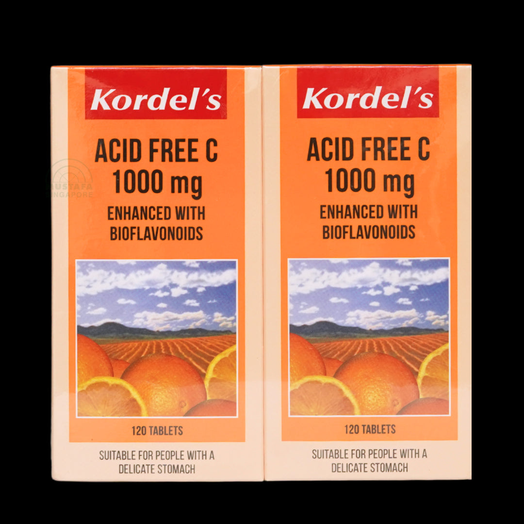 Kordel's Acid Free C 500mg Enhanced with Bioflavonoids 120 tablets x 2