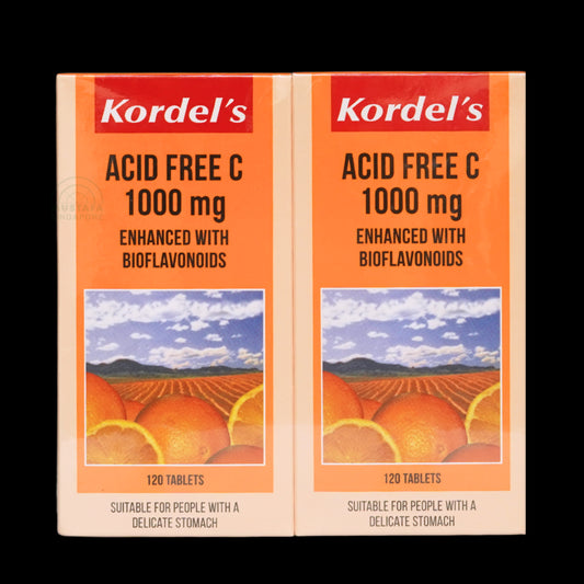 Kordel's Acid Free C 500mg Enhanced with Bioflavonoids 120 tablets x 2