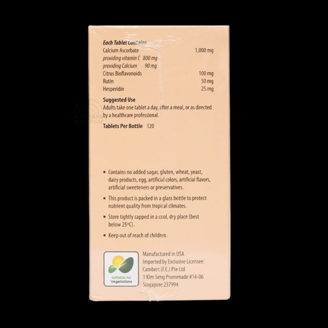 Kordel's Acid Free C 500mg Enhanced with Bioflavonoids 120 tablets x 2