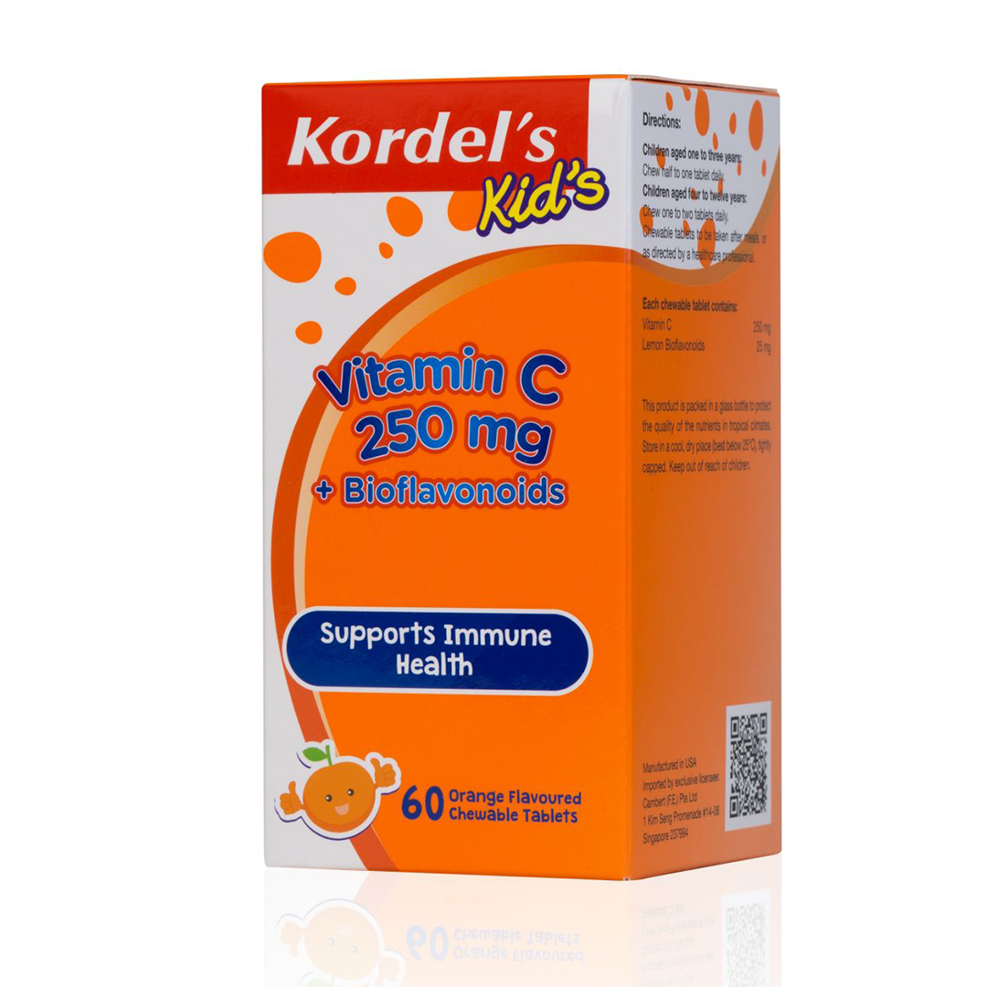 Kordel's Vitamin C 250mg + Bioflavonoids (60 Chewable Tabs)