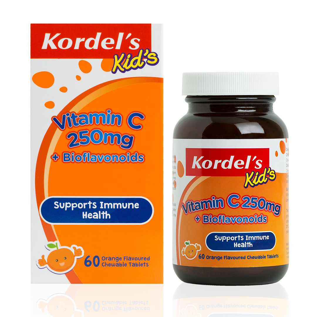 Kordel's Vitamin C 250mg + Bioflavonoids (60 Chewable Tabs)