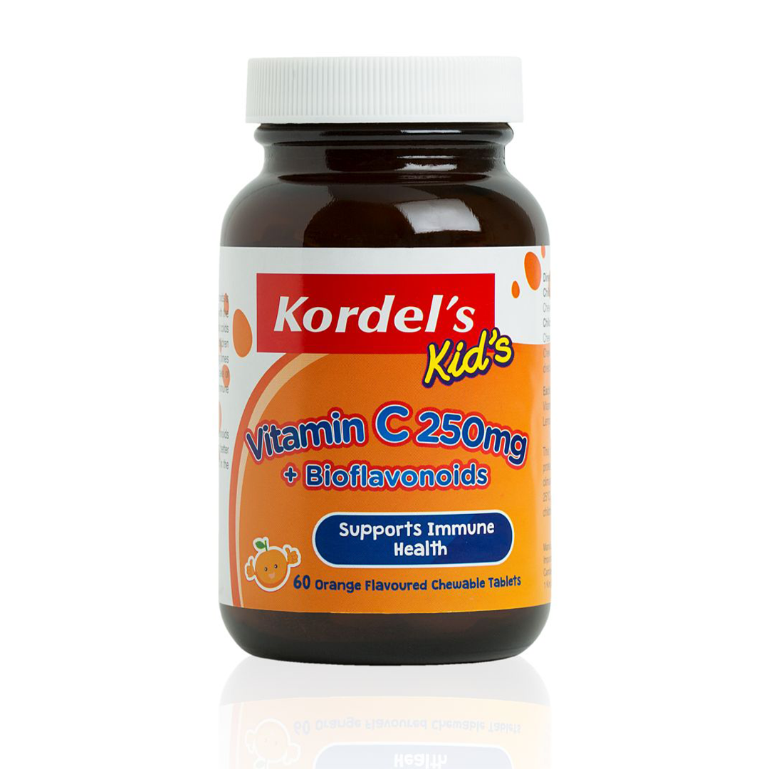 Kordel's Vitamin C 250mg + Bioflavonoids (60 Chewable Tabs)