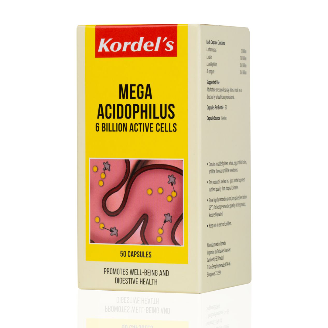 Kordel's Mega Acidophilus 6 Billion Active Gels 50 caps