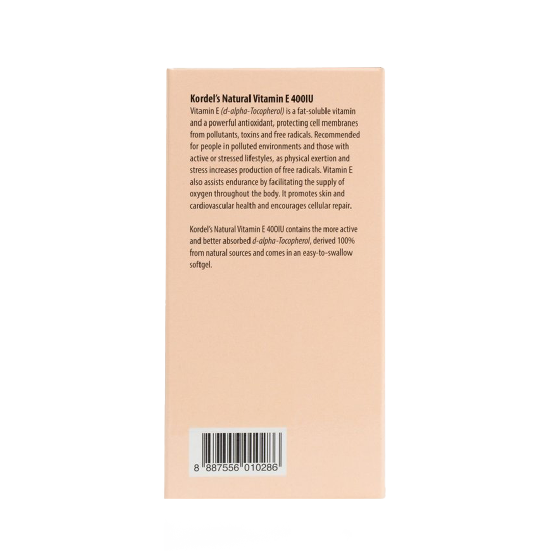 Natural Vitamin E 400 IU (100 Softgels)