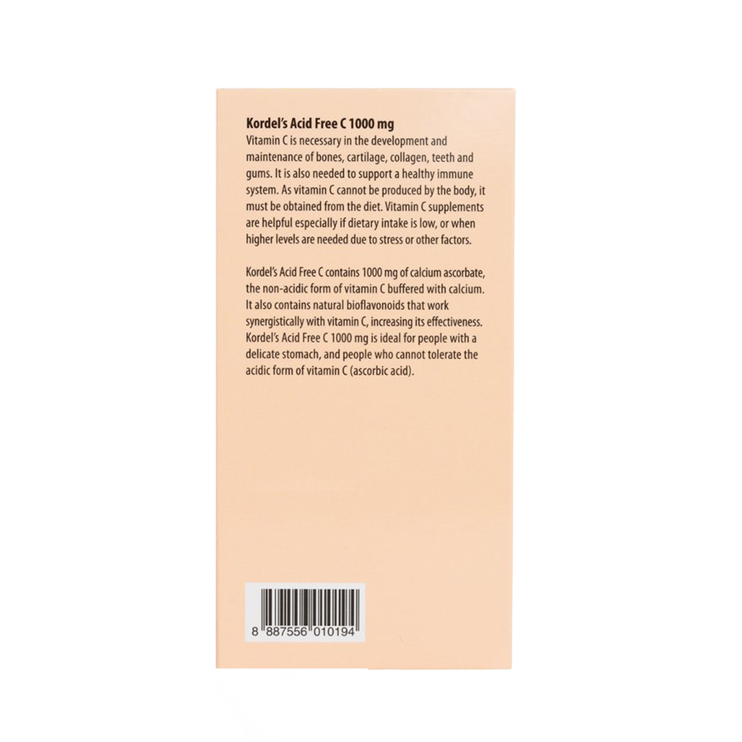 Kordel's Acid Free C 1000 mg 120 tablets