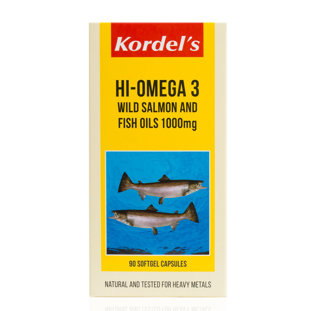 Kordel's Hi-OMEGA 3 Wild Salmon And Fish Oils 1000mg (90 Softgels)