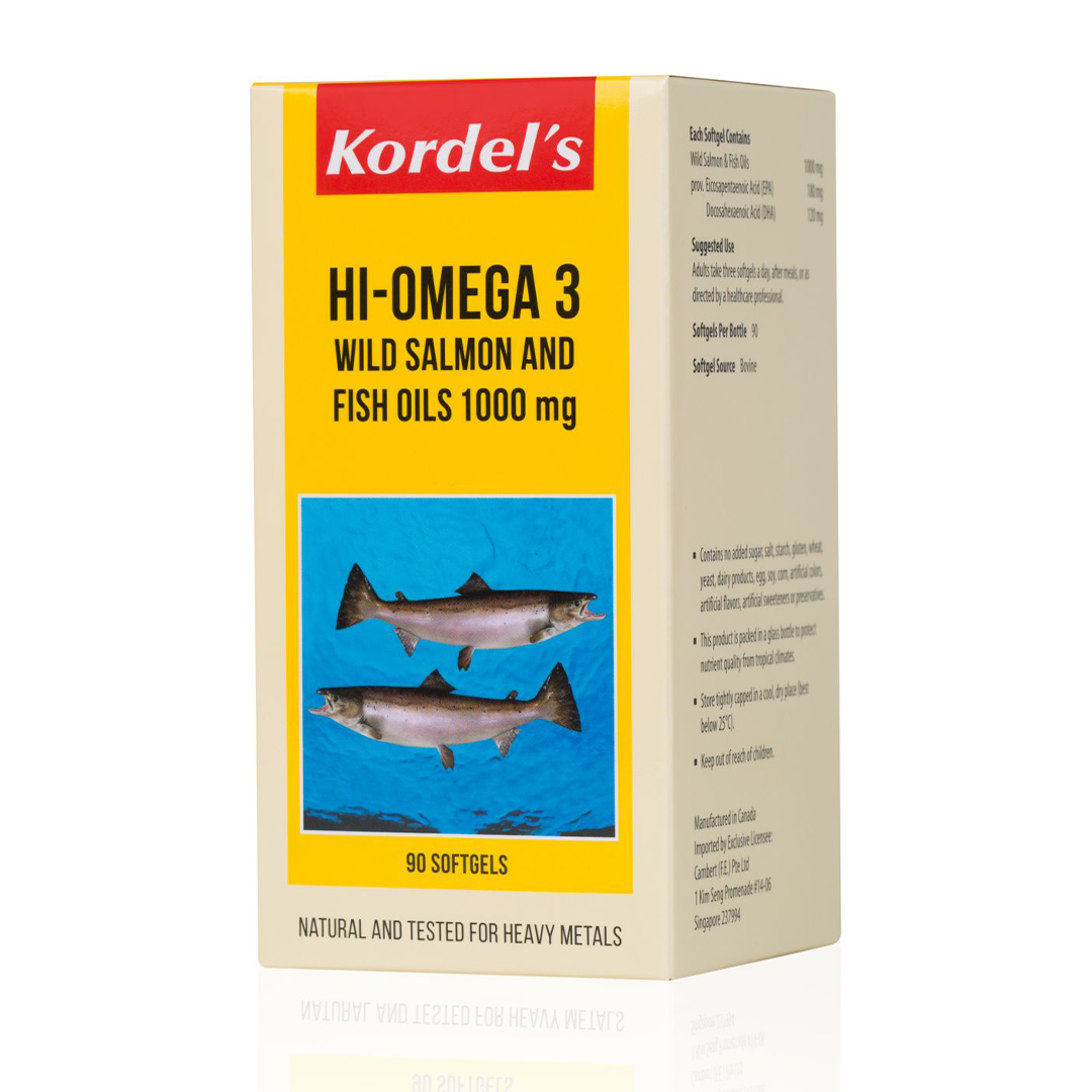 Kordel's Hi-OMEGA 3 Wild Salmon And Fish Oils 1000mg (90 Softgels)