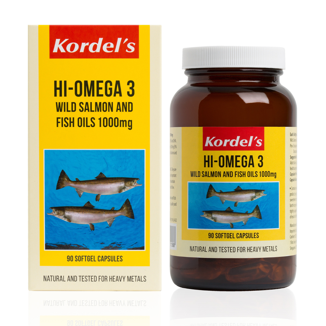 Kordel's Hi-OMEGA 3 Wild Salmon And Fish Oils 1000mg (90 Softgels)