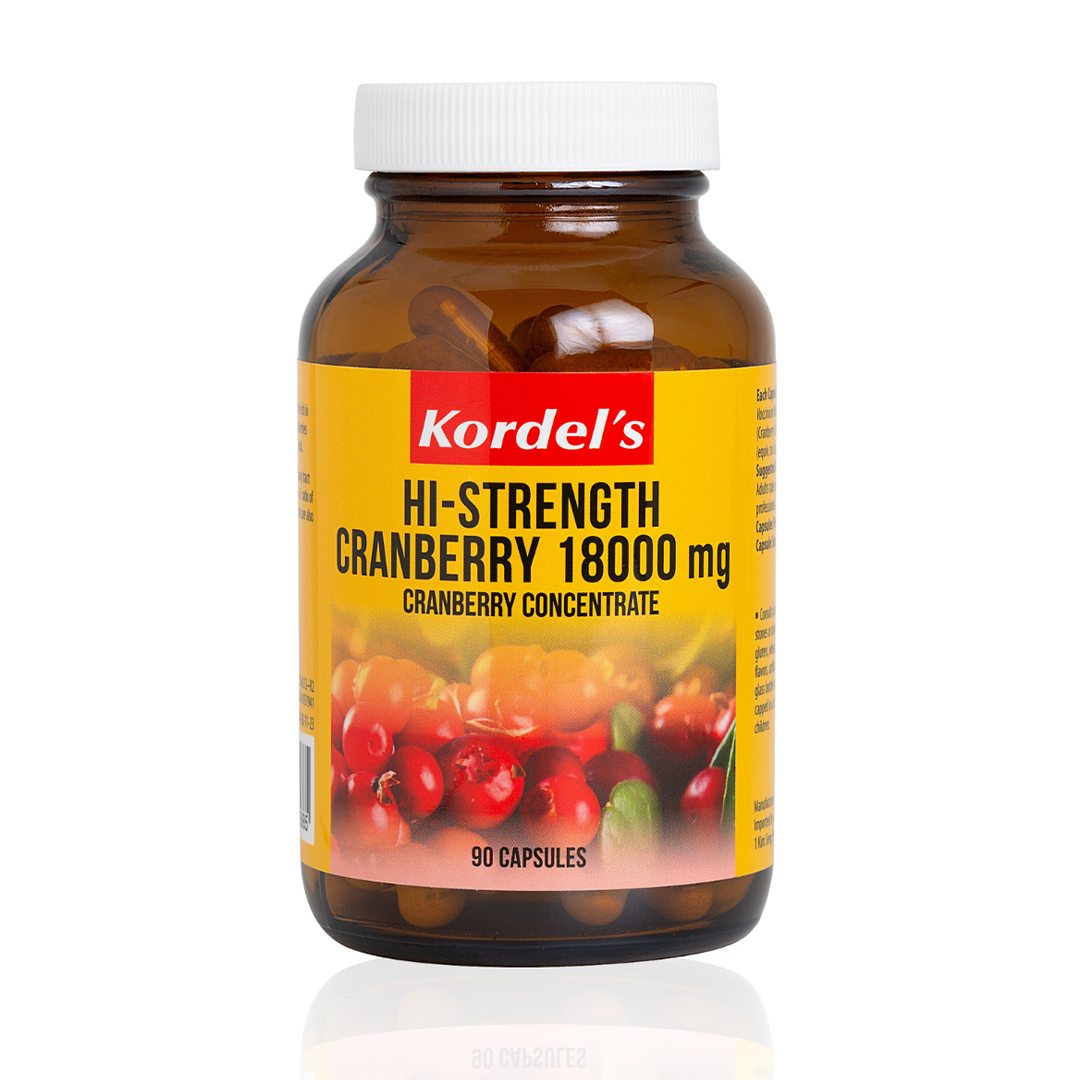 Kordel's Hi-Strength Cranberry 18000mg (High Potency Cranberry Concentrate) 90 Capsules