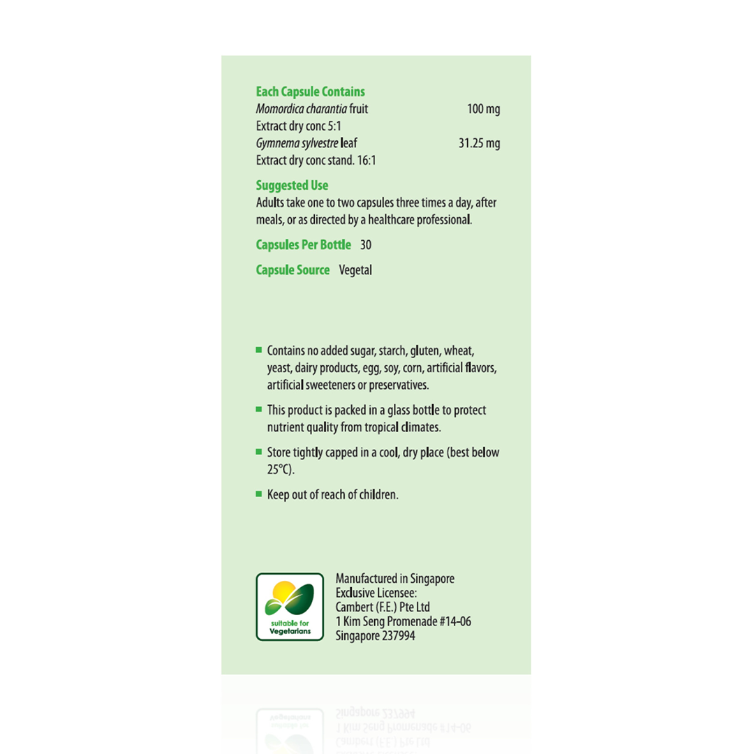 Kordel's Sugar Guard Momordica Charantia And Gymnema Slyvestre (30 vegetal cap)