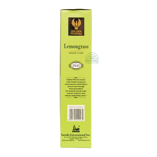 Golden Phoenix Lemongrass Incense Sticks 12-in-1