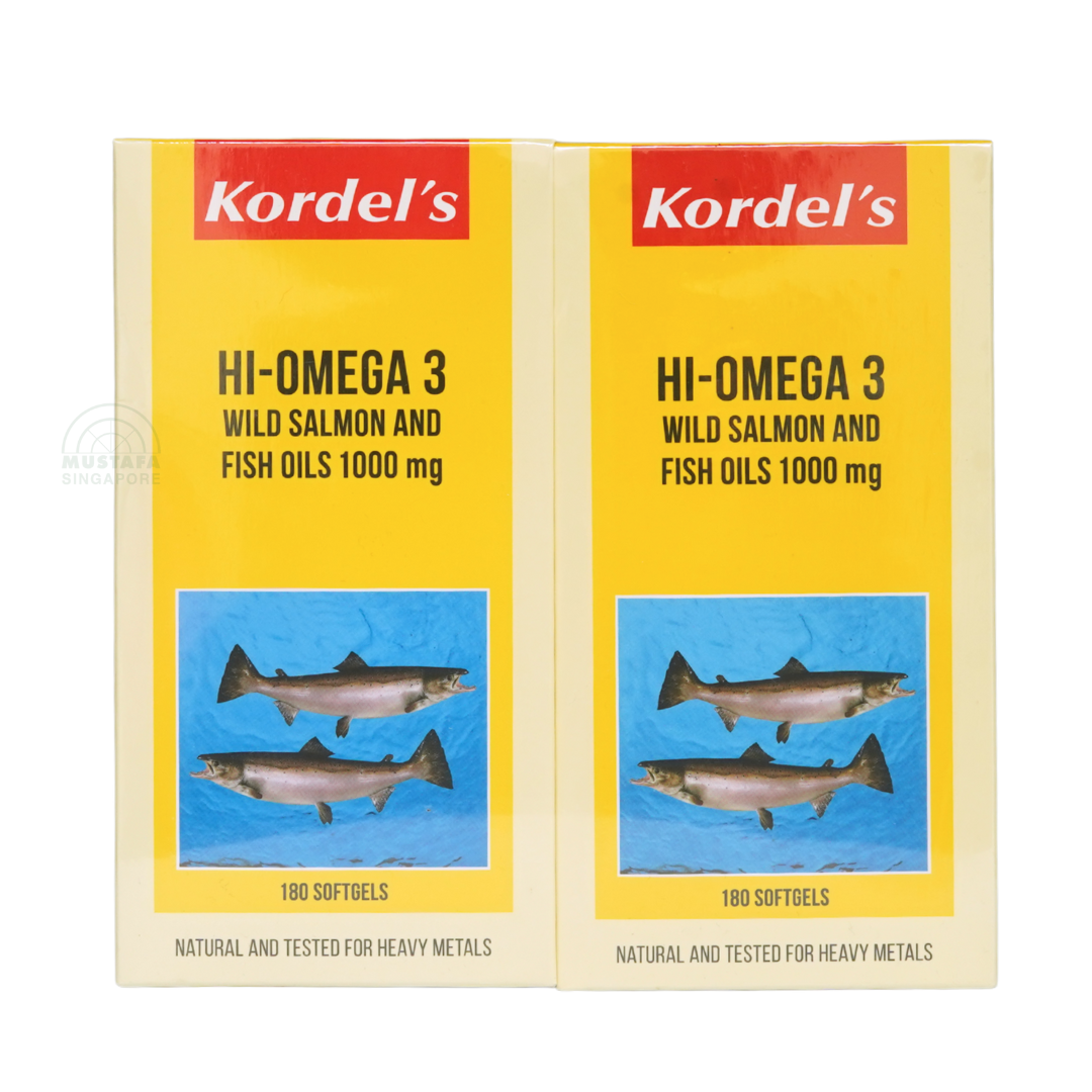 Kordel's Hi-Omega 3 Wild Salmon and Fish Oils 1000mg 2 x 180 softgels