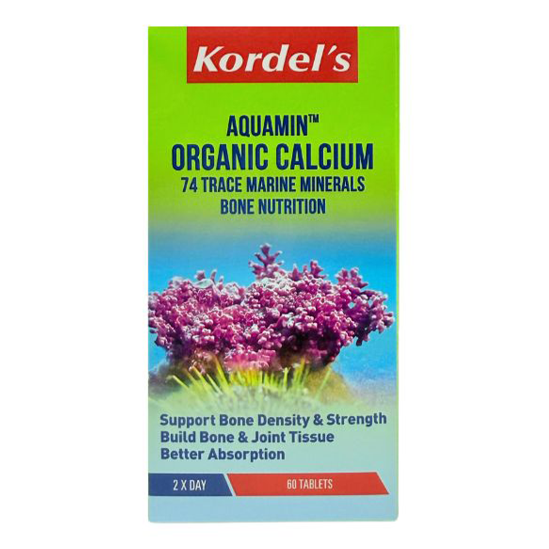 Kordel's Aquamin Organic Calcium 74 Trace Marine Minerals Bone Nutrition (60 Tabs)
