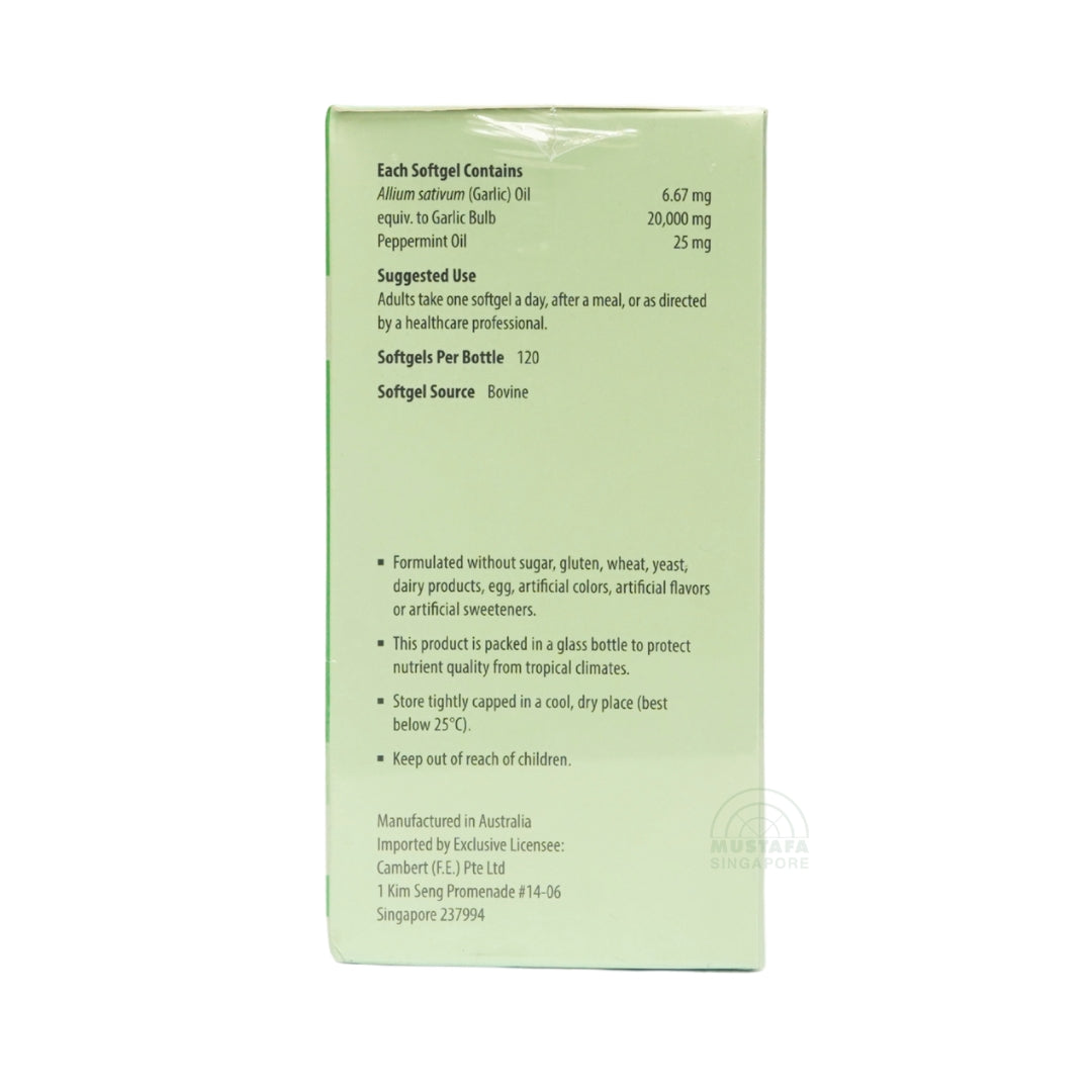 Super Garlic 20,000mg With Peppermint Oil (120 Softgels)