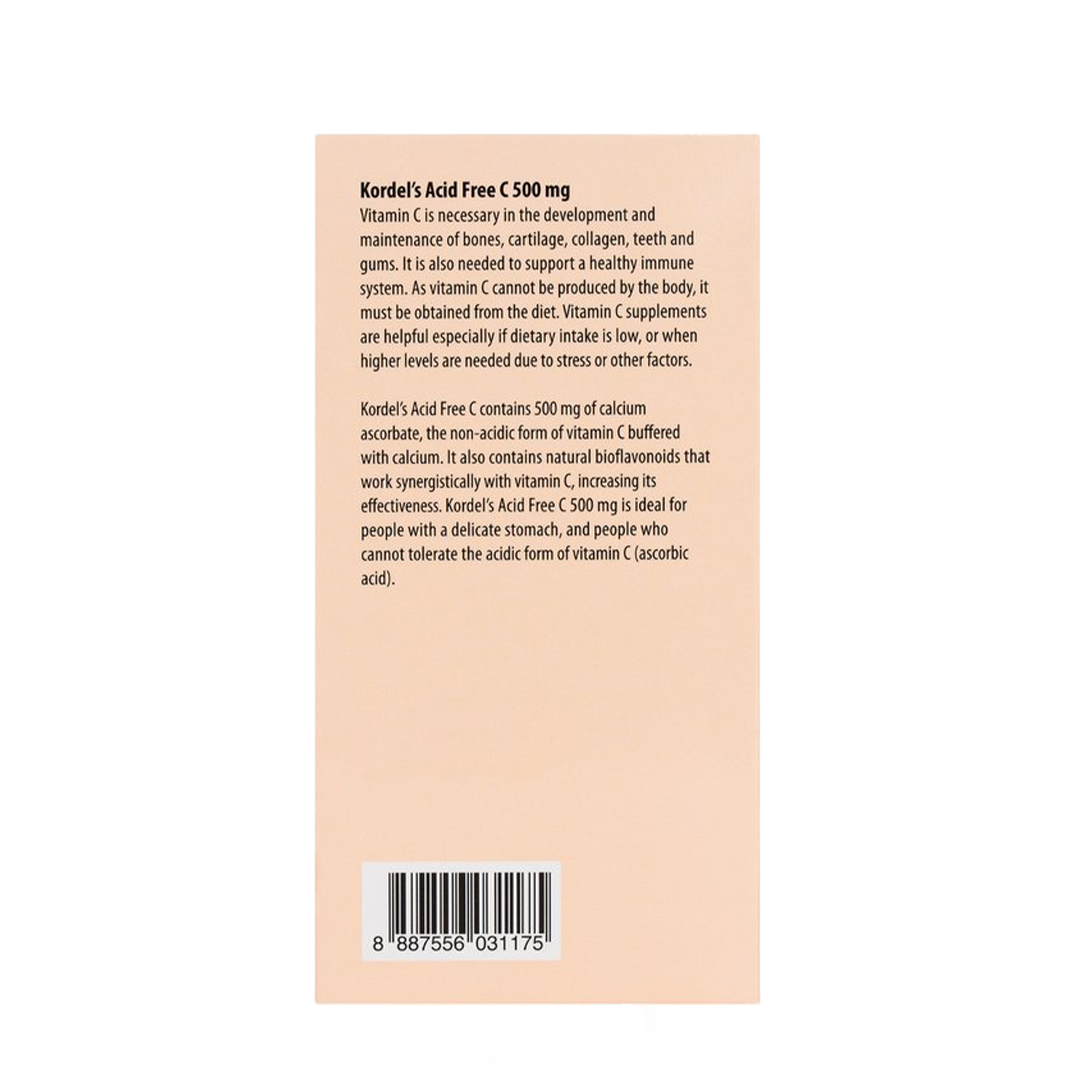 Kordel's Acid Free C 500mg 120 tablets