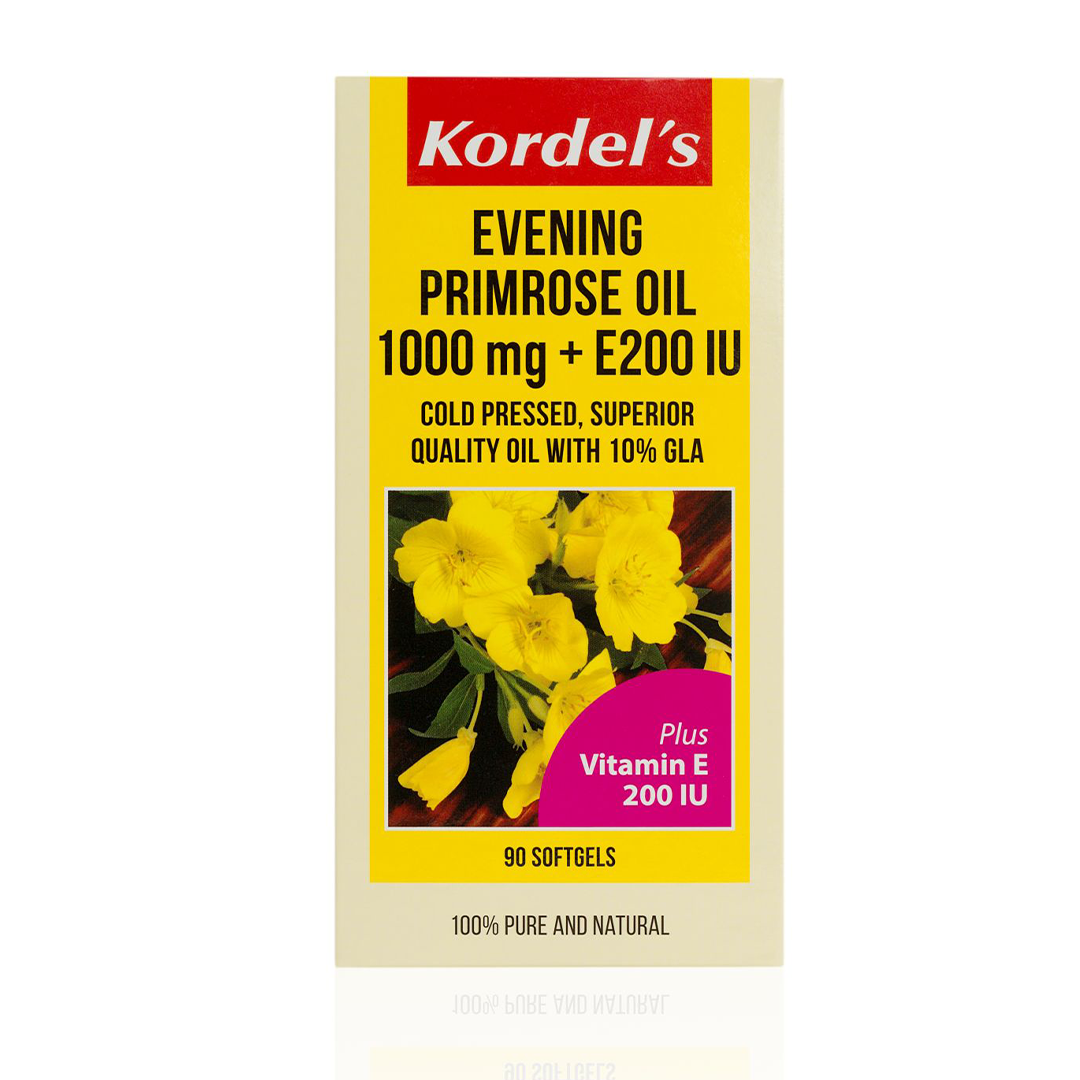 Kordel's Evening Primrose Oil 1000mg + E200 IU (90 Softgels)