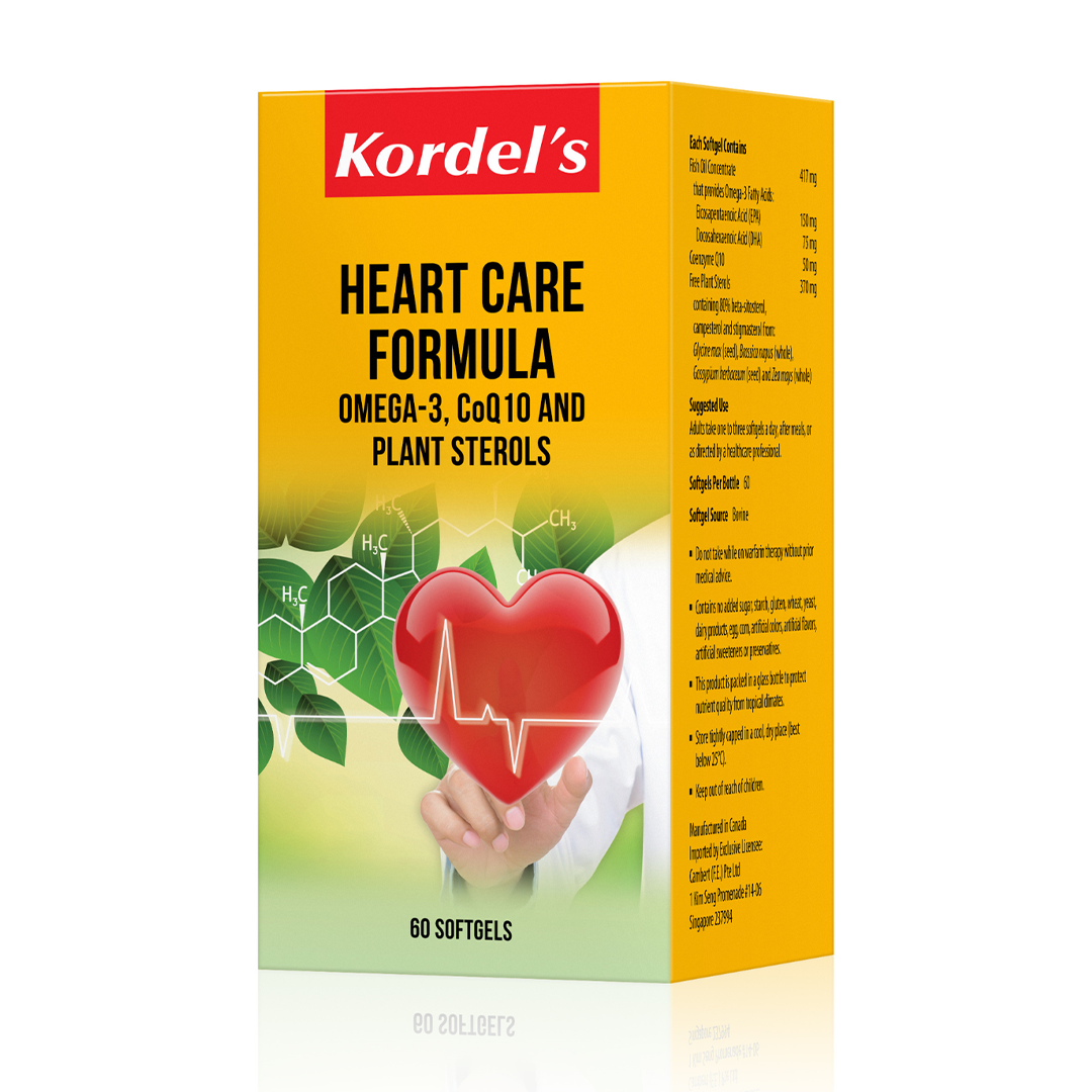 Kordel's Heartcare Formula Omega-3, CoA10 and Plant Sterols (60 softgels)