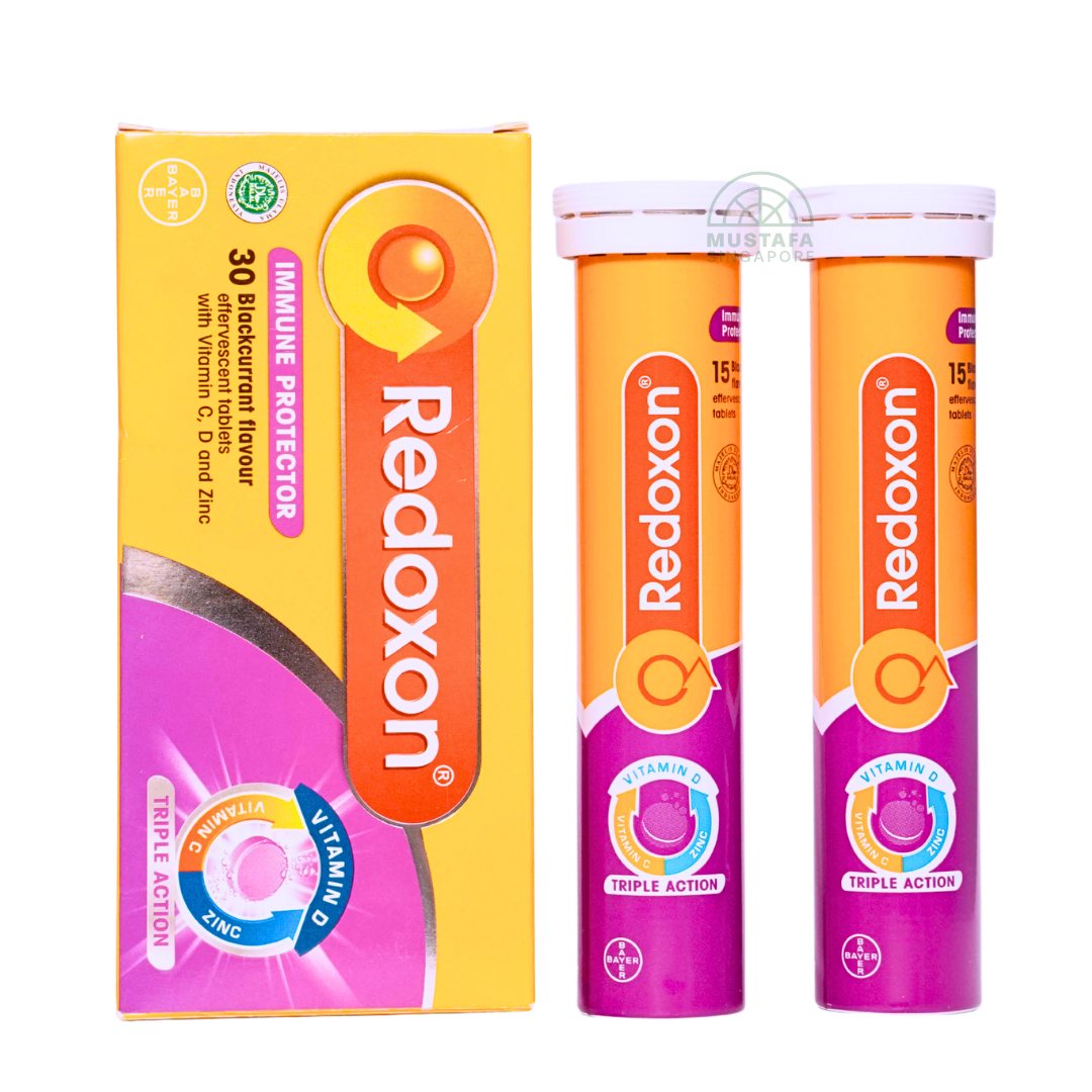 Redoxon Blackcurrant Vitamin C, D and Zinc Triple Action 30 Effervescent Tablets