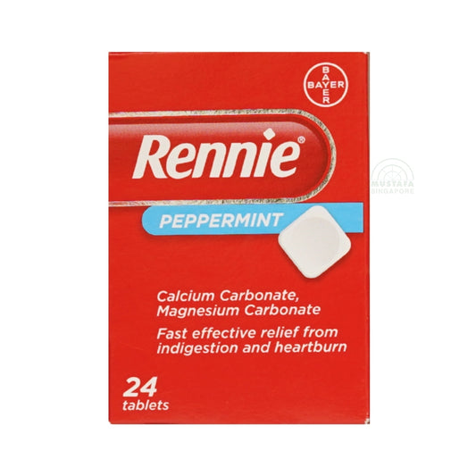 Rennie Peppermint (Calcium Carbonate, Magnesium Carbonate) 24s