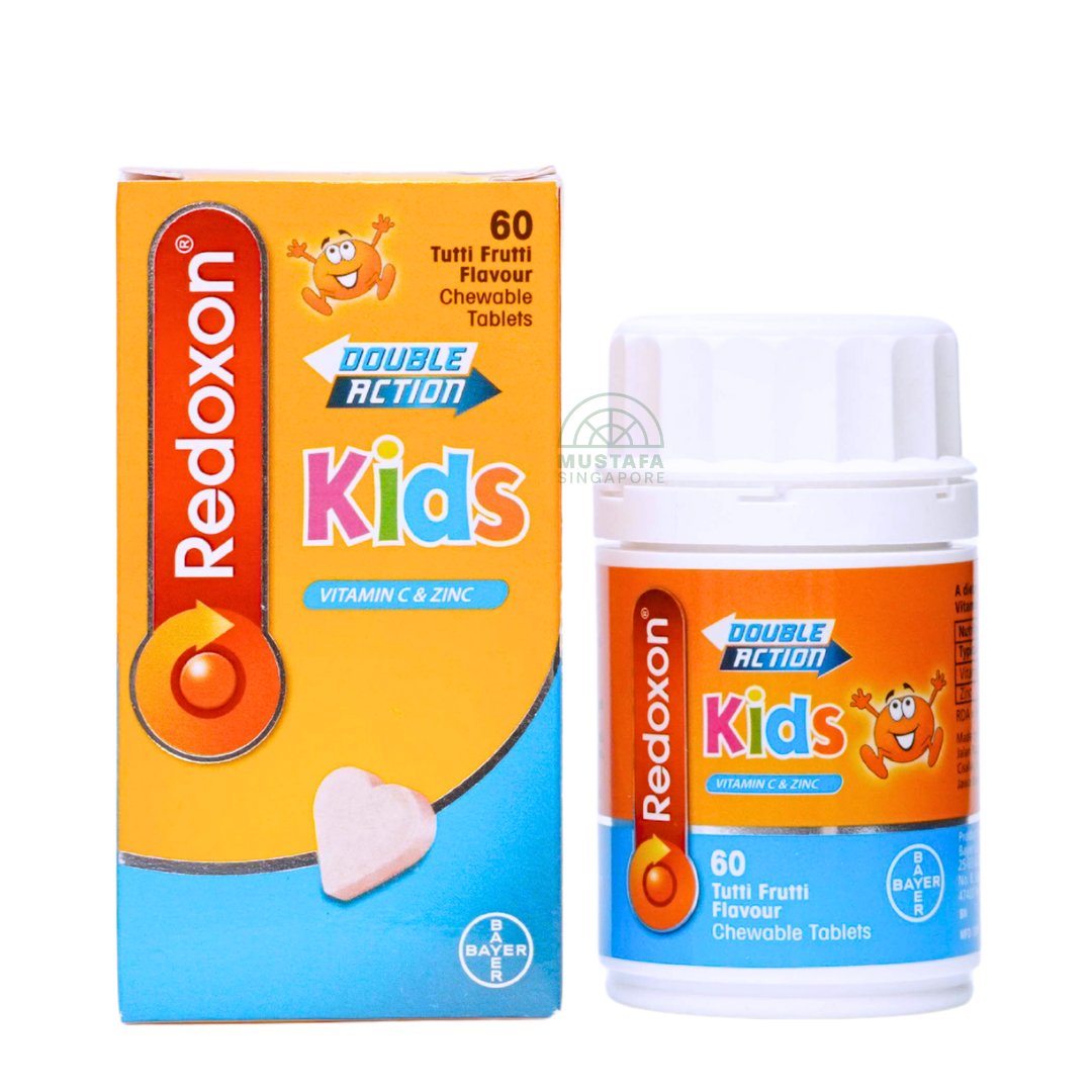 Redoxon Kids Double Action Tutti Frutti Vitamin C and Zinc 60 Chewable Tablets
