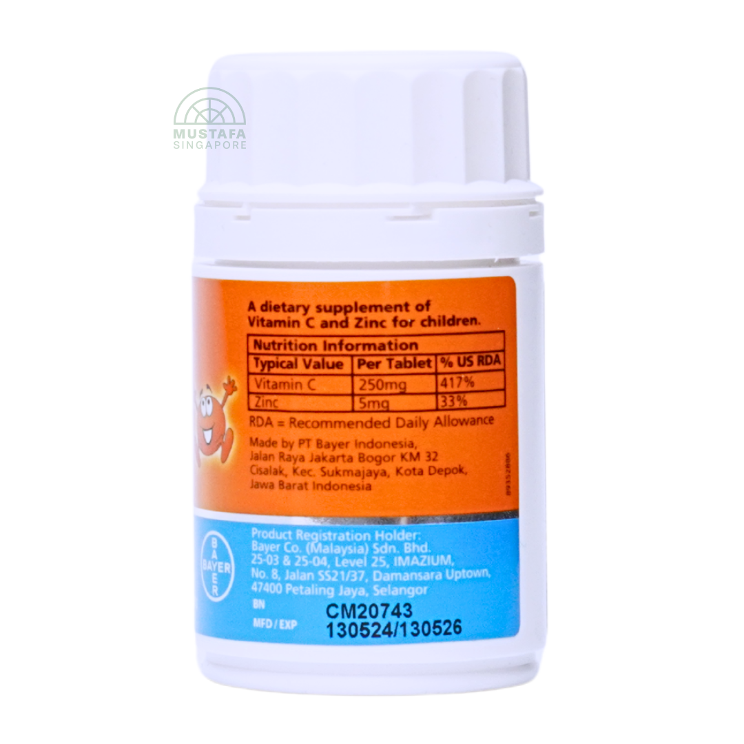 Redoxon Kids Double Action Tutti Frutti Vitamin C and Zinc 60 Chewable Tablets