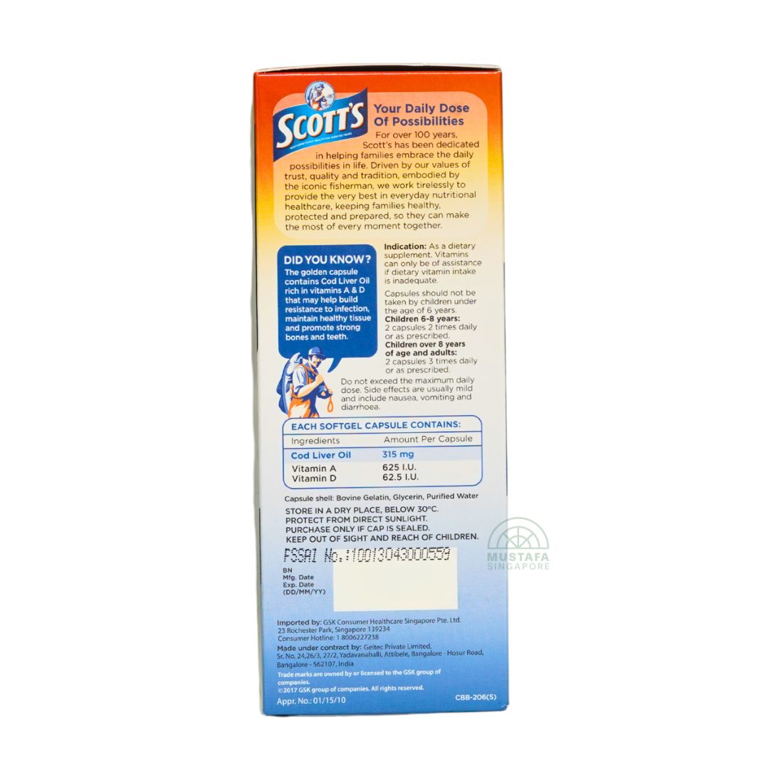 Scott's Cod Liver Oil Capsules (500 Caps)