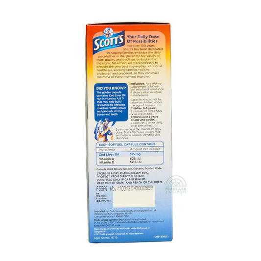 Scott's Cod Liver Oil Capsules (500 Caps)