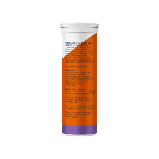 VitaHealth Dual-action Vita C + Zinc 10s