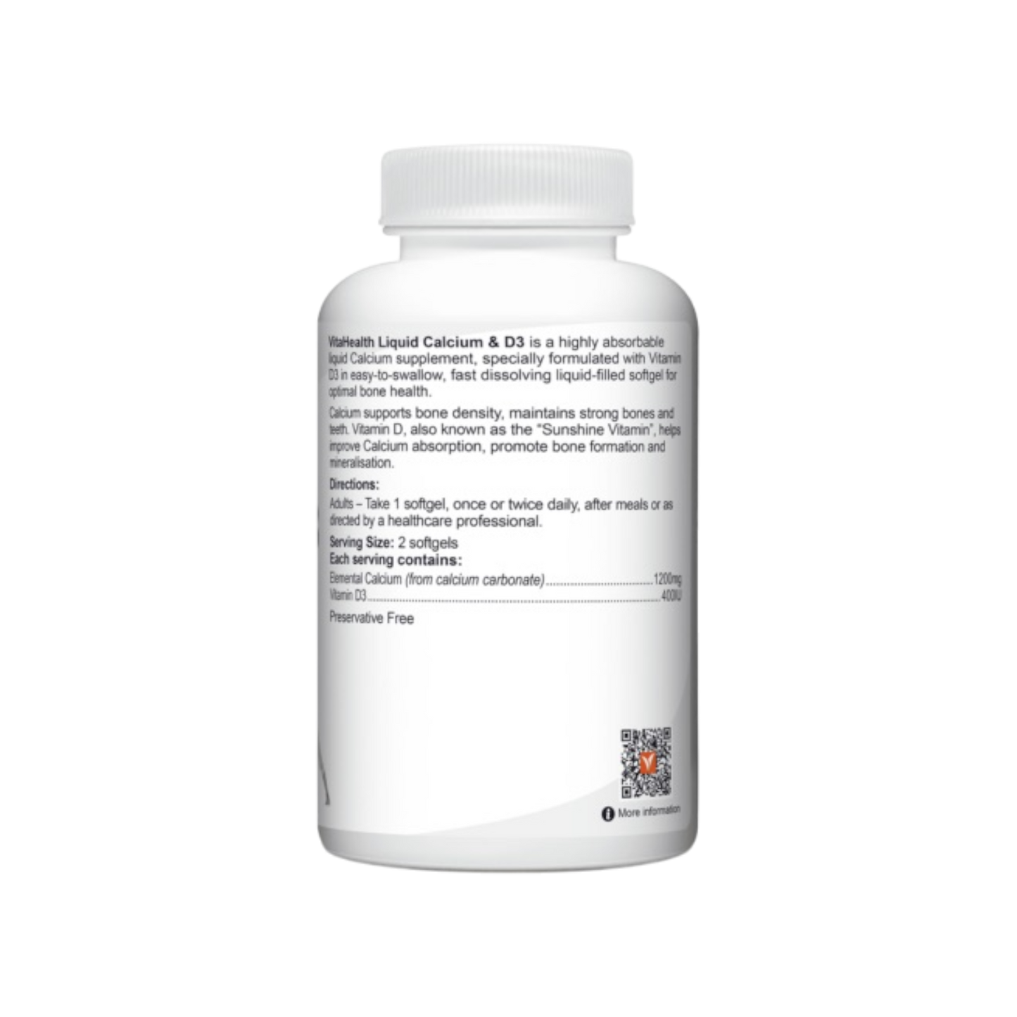 VitaHealth Liquid Calcium & D3 60s