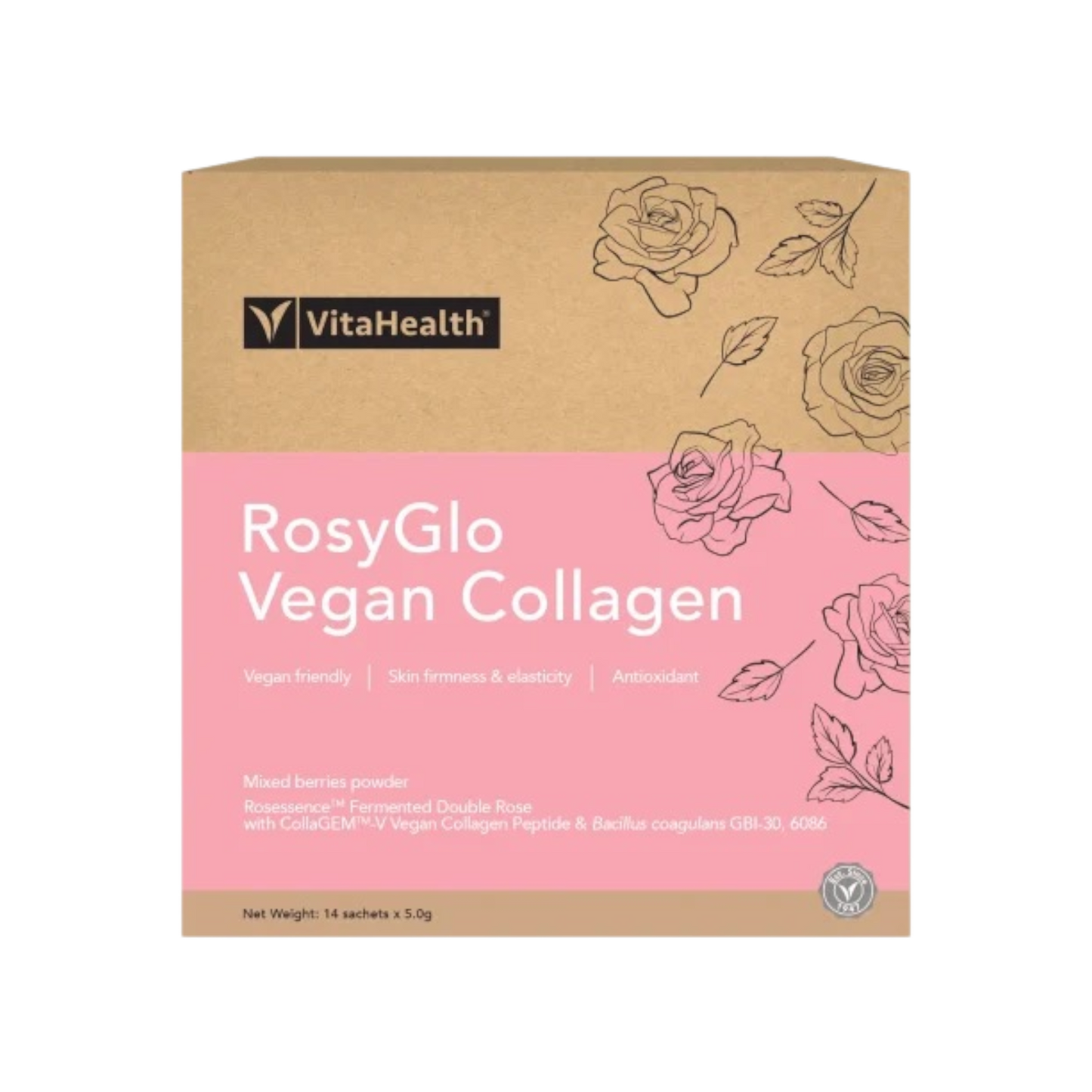 VitaHealth RosyGlo Vegan Collagen 14s