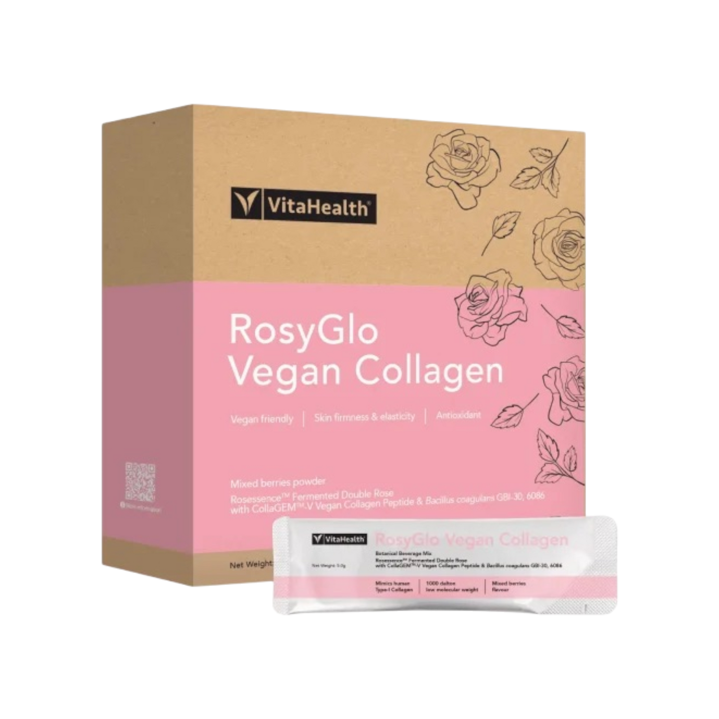 VitaHealth RosyGlo Vegan Collagen 14s