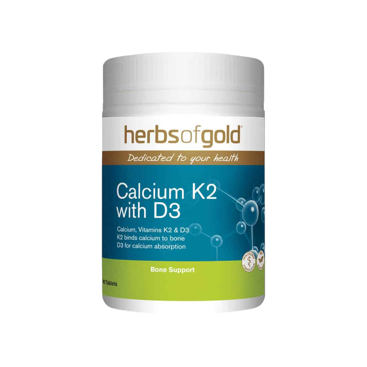 Herbs Of Gold Calcium K2 with D3 90s