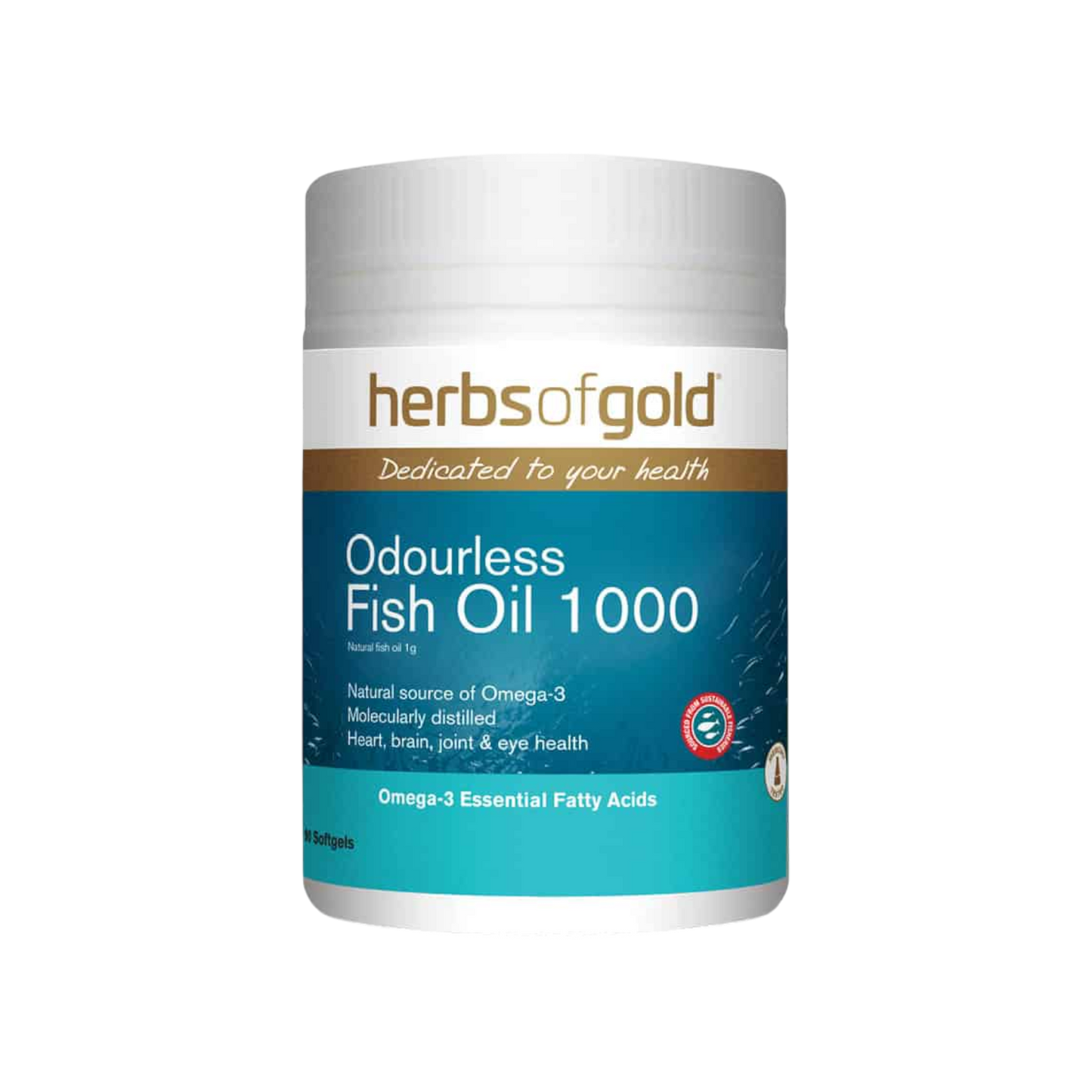 Herbs Of Gold Odourless Omega-3 Fish Oil 1000mg 90s
