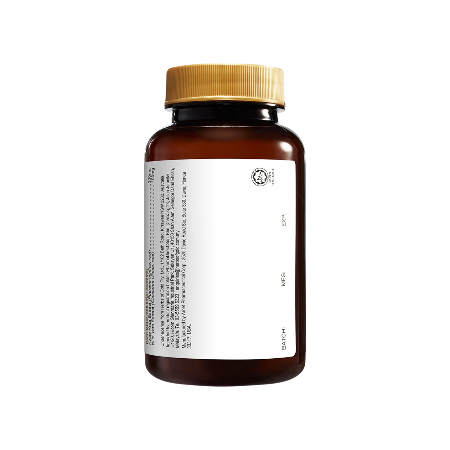 Herbs Of Gold Pueraria Mirifica + Wild Yam 90s
