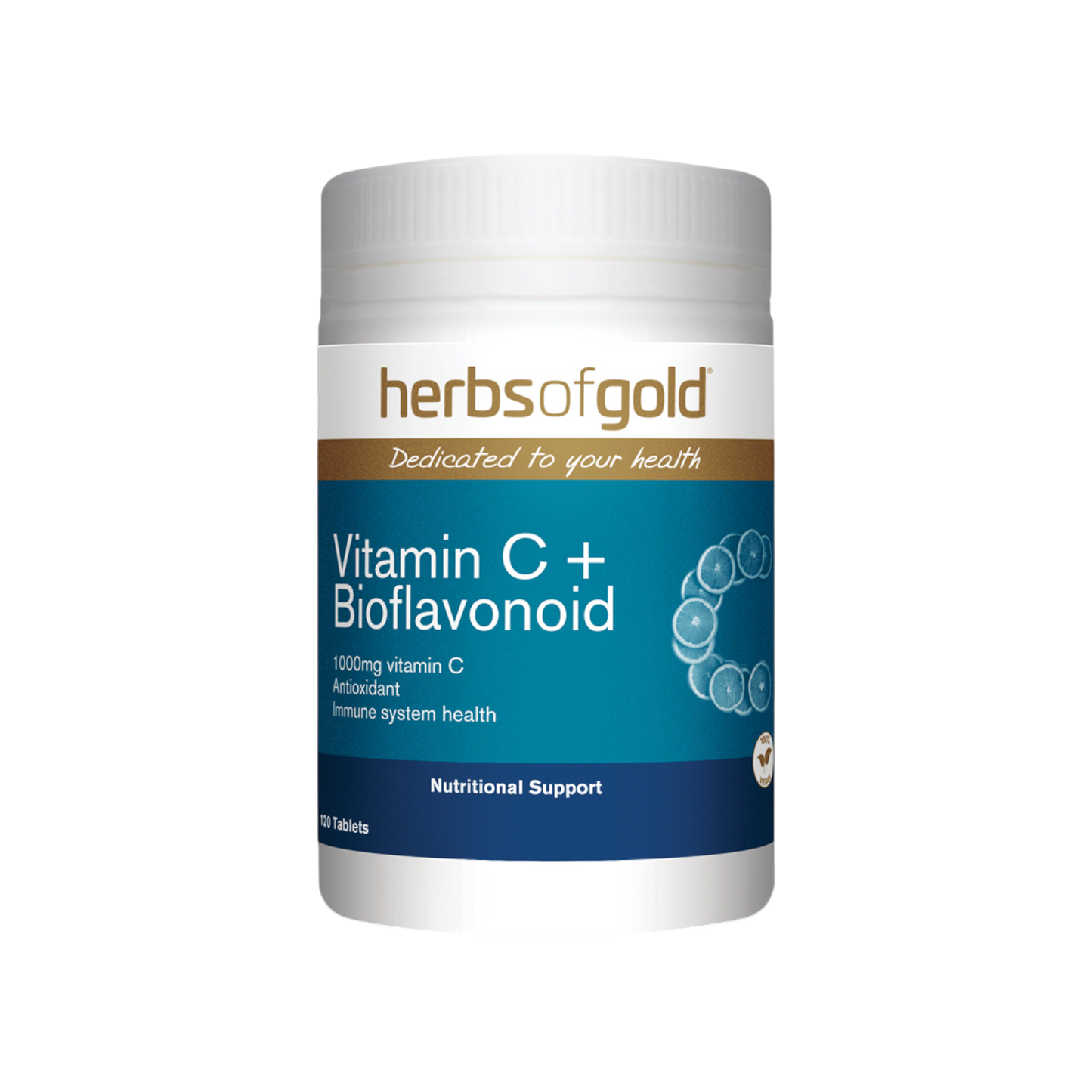 Herbs Of Gold Vitamin C + Bioflavonoid 120s
