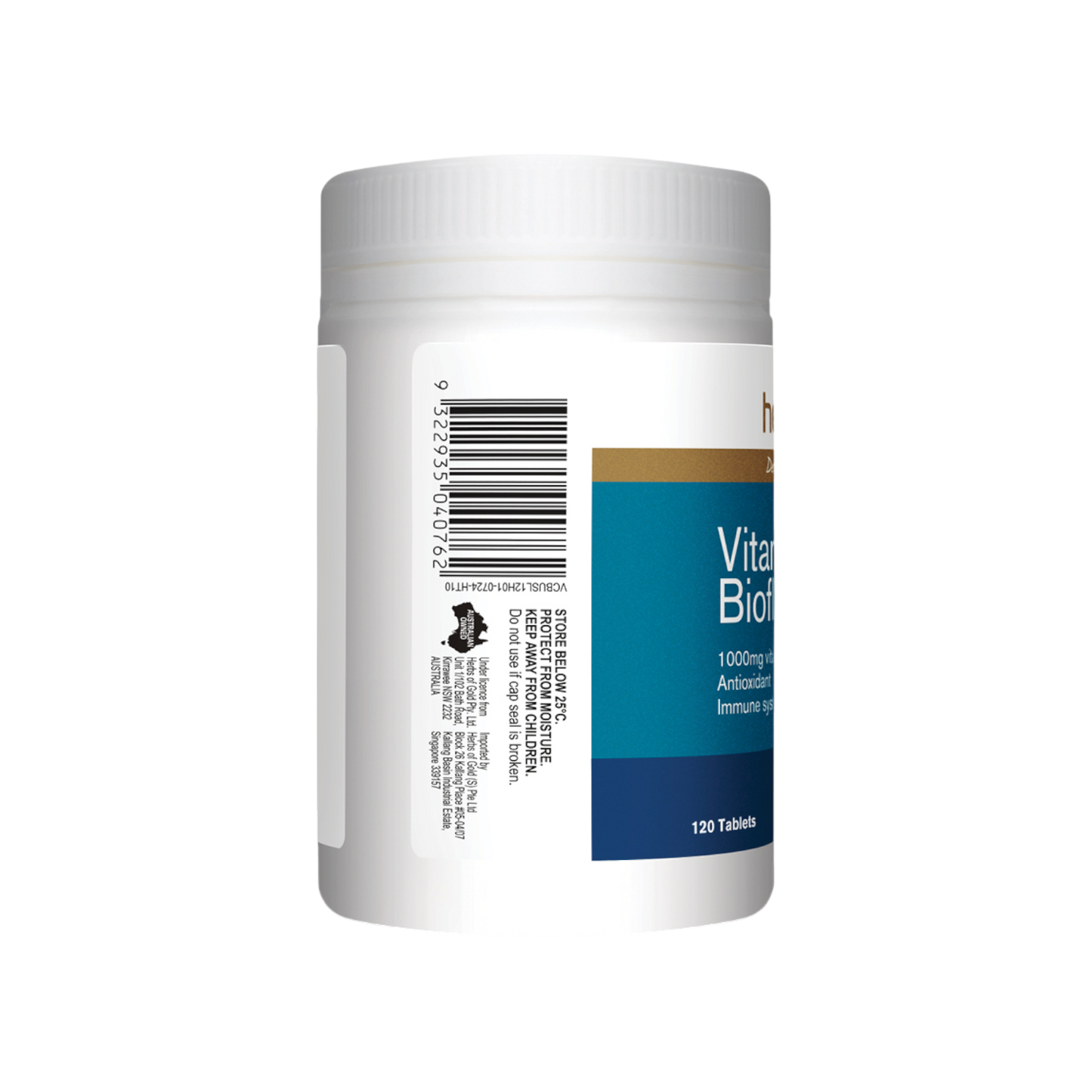 Herbs Of Gold Vitamin C + Bioflavonoid 120s