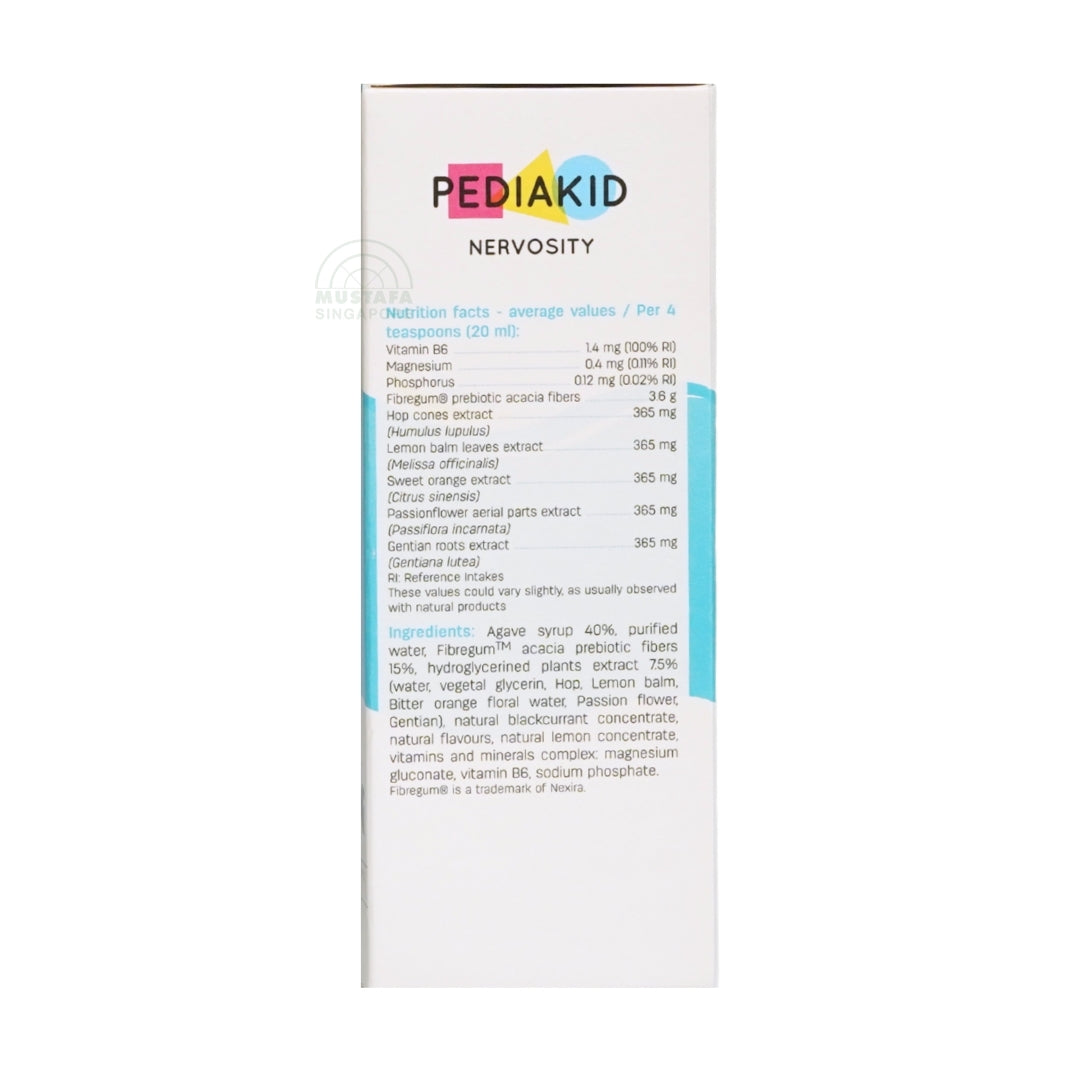 PEDIAKID Nervosity 125ml Blackcurrant Flavour Syrup