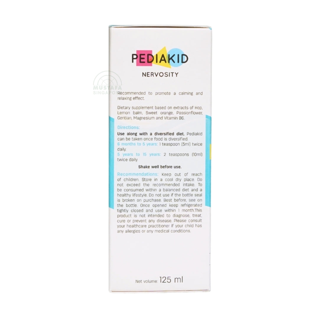 PEDIAKID Nervosity 125ml Blackcurrant Flavour Syrup