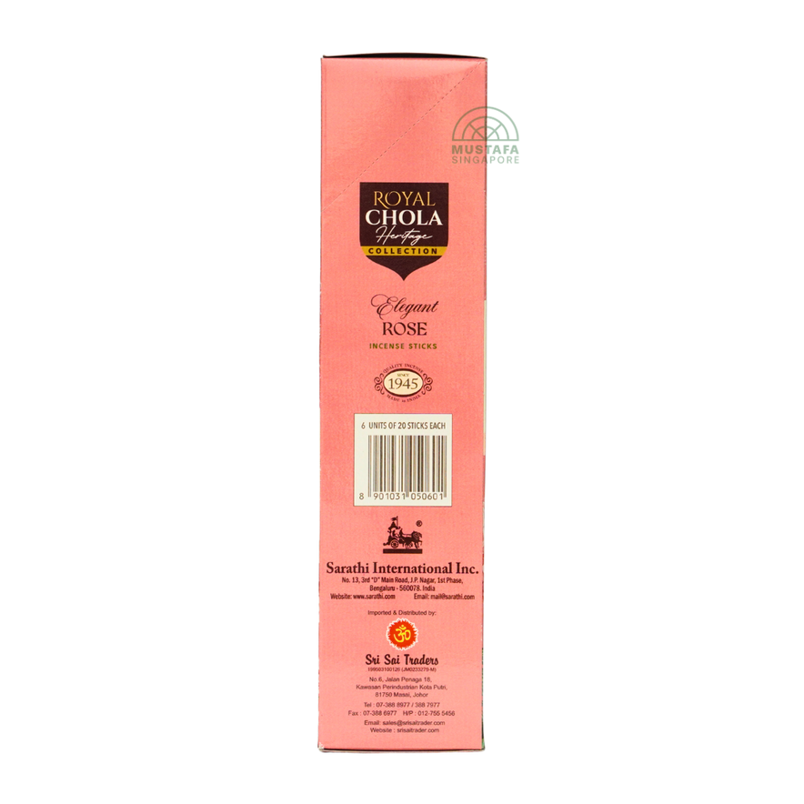 Royal Chola Heritage Collection Elegant Rose Incense Sticks