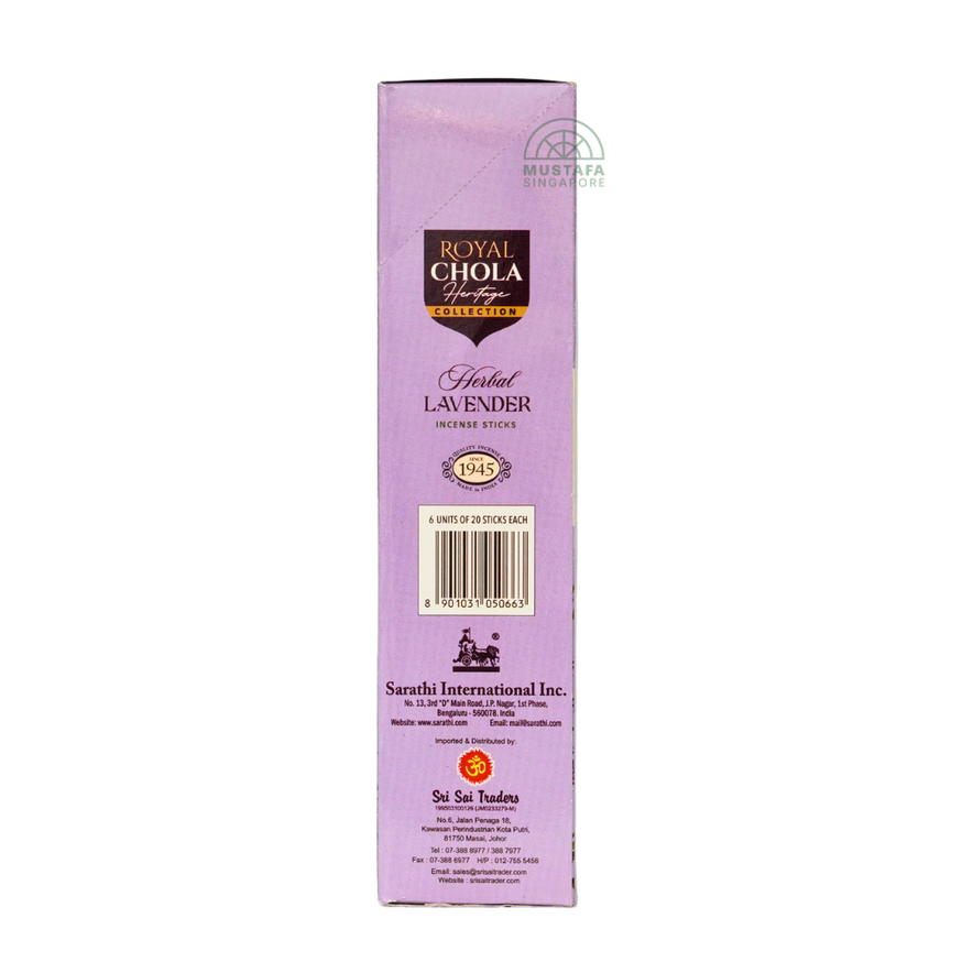 Royal Chola Heritage Collection Herbal Lavender Incense Sticks