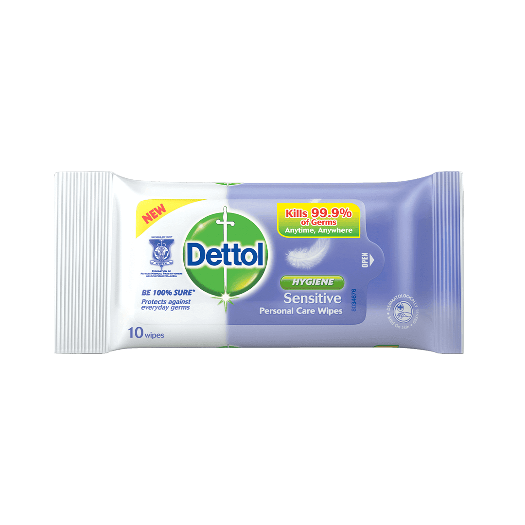 Dettol Wipes 10s Sensitive Wipes