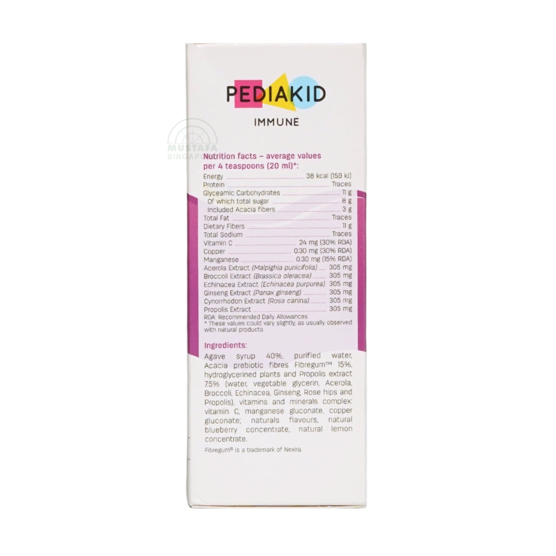 PEDIAKID Immune 125ml Blueberry Flavour Syrup